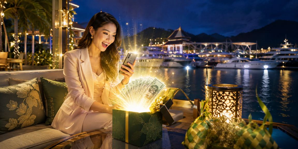 Pengguna Malaysia di Langkawi bermain kasino mudah alih semasa perayaan Hari Raya